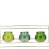 POLLY FRESH GREEN MIX METAL RACK 3 GLASS ASS 35X11X13CM