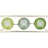 POLLY FRESH GREEN MIX METAL RACK 3 GLASS ASS 35X11X13CM