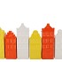 A'DAM HOUSES CANAL DUTCH ORANGE MIX VASE ASS 9X7X25CM