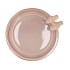 IRON STONE BIRD BOWL GLAZED OLD PINK 28X5CM