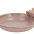 IRON STONE BIRD BOWL GLAZED OLD PINK 33X5CM