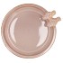 IRON STONE BIRD BOWL GLAZED OLD PINK 33X5CM