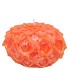 CANDLE DAHLIA ORANGE 9X7CM