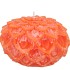 CANDLE DAHLIA ORANGE 12X8CM