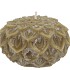 CANDLE DAHLIA OLIVE 12X8CM