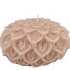 CANDLE DAHLIA SAND 12X8CM