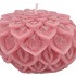 CANDLE DAHLIA OLD DARK PINK 15X10CM NM