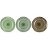 DAYAH SUMMER GREEN MIX GLASS PLATE 20X2CM ASS P/1