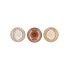 DAYAH WARM SAND MIX GLASS PLATE 15X2CM ASS P/1