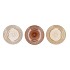 DAYAH WARM SAND MIX GLASS PLATE 18X2CM ASS P/1