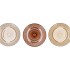 DAYAH WARM SAND MIX GLASS PLATE 20X2CM ASS P/1
