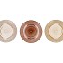 DAYAH WARM SAND MIX GLASS PLATE 23X2CM ASS P/1