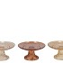 DAYAH WARM SAND MIX GLASS PLATE ON FOOT 25X9CM ASS P/1