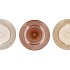 DAYAH WARM SAND MIX GLASS PLATE ON FOOT 25X9CM ASS P/1