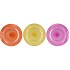 DAYAH ORANGE MIX GLASS PLATE 20X2CM ASS P/1