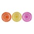DAYAH ORANGE MIX GLASS PLATE ON FOOT 15X8CM ASS P/1 NM