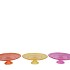 DAYAH ORANGE MIX GLASS PLATE ON FOOT 20X8CM ASS P/1