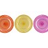 DAYAH ORANGE MIX GLASS PLATE ON FOOT 20X8CM ASS P/1