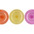 DAYAH ORANGE MIX GLASS PLATE ON FOOT 25X9CM ASS P/1