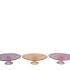 DAYAH PASTEL MIX GLASS PLATE ON FOOT 20X8CM ASS P/1