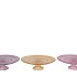 DAYAH PASTEL MIX GLASS PLATE ON FOOT 25X9CM ASS P/1