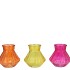 ROMAN ORANGE MIX DIAMOND GLASS VASE ASS 11X11CM