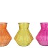 ROMAN ORANGE MIX DIAMOND GLASS VASE ASS 15X21CM
