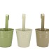 ZINC SUMMER GREEN MIX BUCKET HANGING ASS 14X13X10CM NM