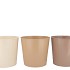 ZINC NATURAL BROWN MIX BUCKET STRIPED ASS 19X18X15CM