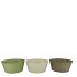 ZINC SUMMER GREEN MIX BOWL STRIPED ASS 16X8X13CM