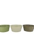ZINC SUMMER GREEN MIX BOWL STRIPED ASS 22X10X18CM