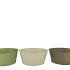 ZINC SUMMER GREEN MIX BOWL STRIPED ASS 28X12X22CM