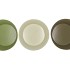 ZINC SUMMER GREEN MIX BOWL STRIPED ASS 28X12X22CM