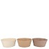 ZINC NATURAL BROWN MIX BOWL STRIPED ASS 16X8X13CM