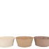 ZINC NATURAL BROWN MIX BOWL STRIPED ASS 22X10X18CM