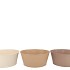 ZINC NATURAL BROWN MIX BOWL STRIPED ASS 28X12X22CM