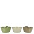 ZINC SUMMER GREEN MIX BASIC BOWL ASS 16X8X13CM