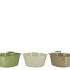 ZINC SUMMER GREEN MIX BASIC BOWL ASS 22X10X18CM