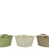 ZINC SUMMER GREEN MIX BASIC BOWL ASS 28X12X22CM