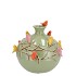 BIRD VASE TUBE PISTACHE 14X14X14CM