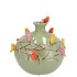 BIRD VASE TUBE PISTACHE 18X18X18CM