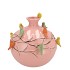 BIRD VASE TUBE PINK 18X18X18CM