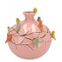 BIRD VASE TUBE PINK 23X23X23CM