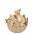 BIRD VASE TUBE SAND 14X14X14CM