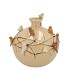 BIRD VASE TUBE SAND 18X18X18CM