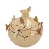 BIRD VASE TUBE SAND 23X23X23CM