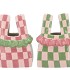 YFKE SUMMER PINK/GREEN VASE BAG ASS 14X9X19CM