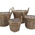 RATTAN KUBOO PLANTER WITH HANDLE ROUND 25X19CM