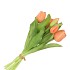 SILK TULIP BOUQUET 7X APRICOT 17X30CM