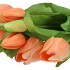 SILK TULIP BOUQUET 7X APRICOT 17X30CM
